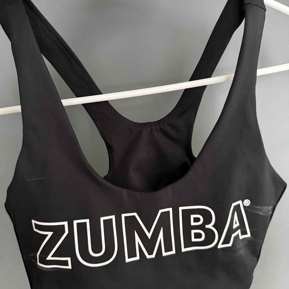 Zumba Fitness Sleek Black Sports Bra